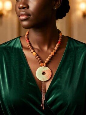 Red Earth Harmony Pendant Necklace
